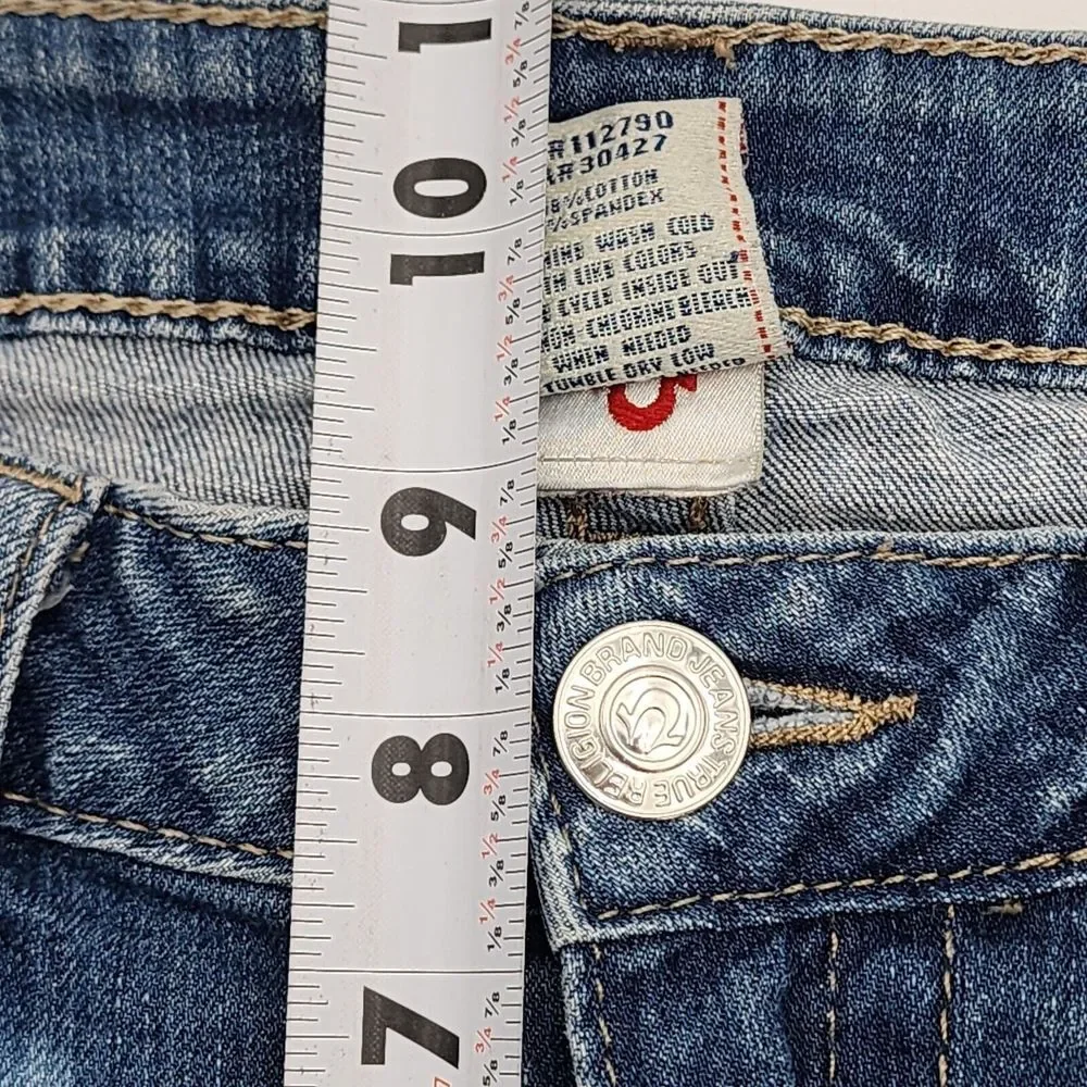 True Religion Women's HI-Rise Boot Cut Jean's Size 32 x 32 Blue SEE PICTURES - Picture 6 of 12